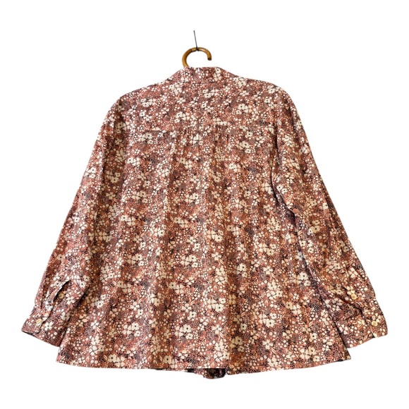 Anthropologie‎ | Pilcro | The Sasha Smocked Boyfriend Button Down Shirt Size M - Picture 6 of 12